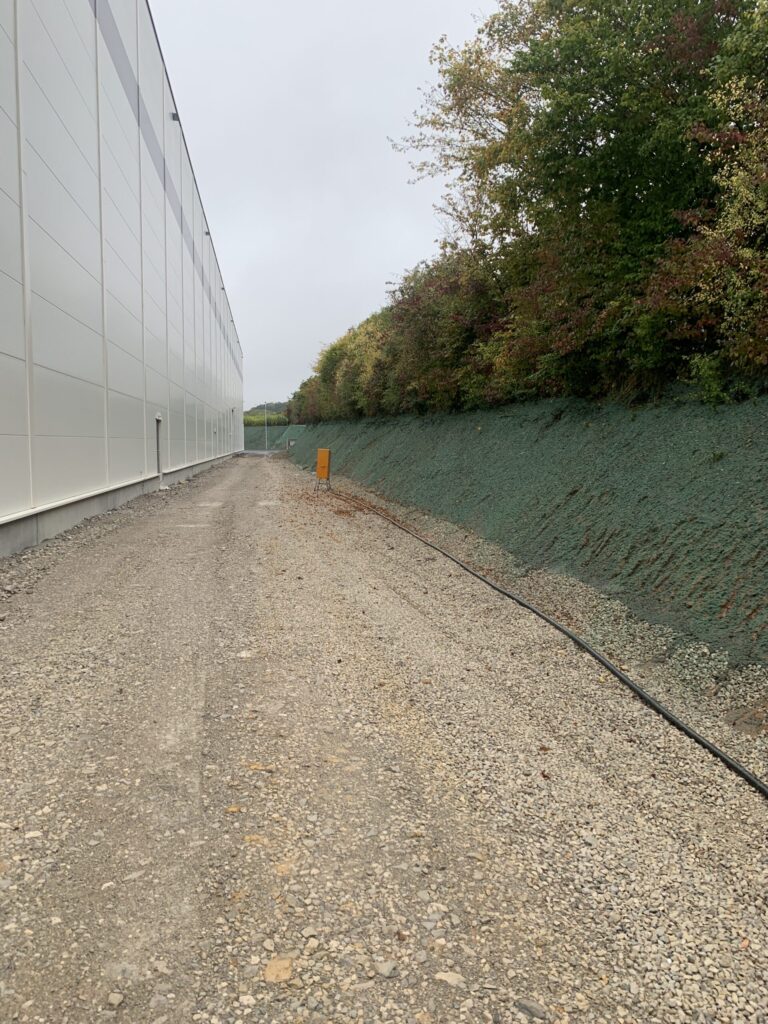 Slope protection on a mining and landfill site
